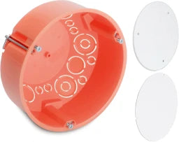 DIETZEL Cavity Wall Junction Box Round, Ø 120 mm, 3 screw holes, orange – 105239