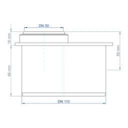 POLOPLAST PO Übergangsrohr kurz POLO-KAL DN 110/50 – 02876