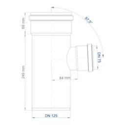 POLOPLAST PO Abzweig POLO-KAL NG DN 125/75/87Grad – 02235