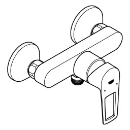 GROHE Grohe Single-Lever Shower Mixer BauLoop 23633_1 Wall-mounted intrinsically safe chrome – 23 633 001
