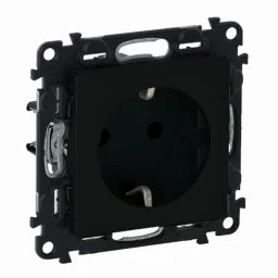 LEGRAND Valena Life Socket with Increased Touch Protection, Colour: Black – 756309