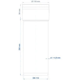 POLOPLAST PO Socket Pipe POLO-KAL 3S DN 110/250 – 102431