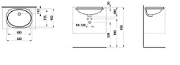 LAUFEN Laufen Birova Undermount Basin 49.5x35.5 cm white - H8111910000001