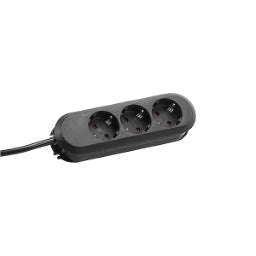 BACHMANN SMART Desk Socket 3-fold black 3.0m supply line – 388.171