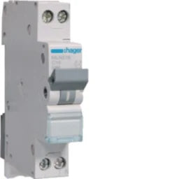 HAGER Miniature Circuit Breaker 1P+N 6kA C-16A 1-Module – MLN516