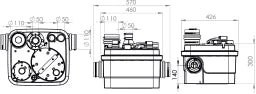 SFA SaniCubic 1 High-performance lifting station for all wastewater in a residential unit – 0039NM