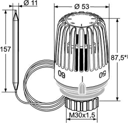 HEIMEIER Heimeier Thermostatkopf - K ohne Zubehör – 6602-00.500