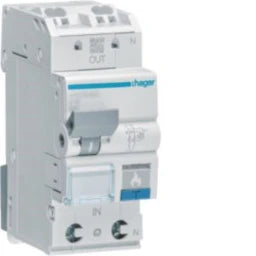 HAGER AFDD with MCB 1P+N 6kA B-13A 2-module – ARC913D