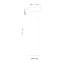 POLOPLAST PO Stainless Steel Intake Hood POLO-KWL DN 200 – 02896