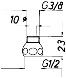 SCHMIEDL GS Reducing Nipple 3/8" Male x 1/2" Female – GS1659