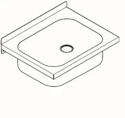 KWC AUSTRIA KWC Sirius Slop Hopper 500x210x400 without hinged grate, with 6/4" basket strainer – 2000090080