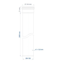 POLOPLAST PO Steckmuffenrohr POLO-KAL NG DN 125/2000 – 02055