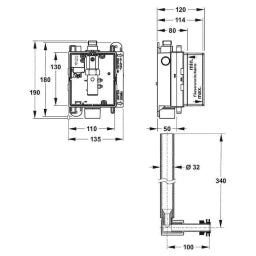 REHAU MEPA Sanicontrol Urinal-Rohbau Set Teil 1 925/825/DRSP 230/24V – 18967181261
