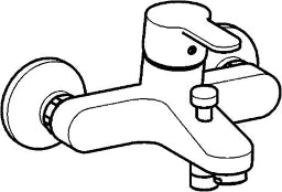 HANSA Hansa Primo Single-Lever Bath Mixer for Wall Mounting, Chrome - 4944 2103