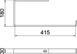 OBO Abhängebügel Flachstahl B400mm Stahl tau chfeuerverzinkt – 6363946