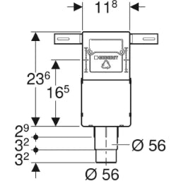 GEBERIT GE wall-mounted box for WT siphon – 151.125.00.1