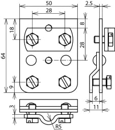 DEHN Seam Clamp St/tZn for Rd 7-10mm Clamping Range 0.7-5mm – 251002