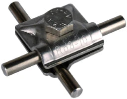 DEHN MV-Klemme NIRO f. Rd 8-10mm m. Sechskantschraube – 390059