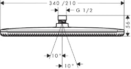 HANSGROHE HG Overhead Shower Raindance Alive Q 210/340 1jet chrome – 24530000