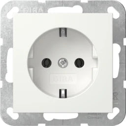 GIRA SCHUKO Socket Outlet System 55 Pure White Glossy – 418803