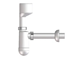 HUTTERER & LECHNER HL130/40 Urinalsifon DN40 m. Anschl.manschette u. Rosette – HL130/40