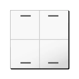 MDT Wippe für KNX Taster Light 55 4-fach, Reinweiß glänzend, Neutral – BE-TAL55W402.01