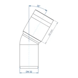 POLOPLAST PO Bogen POLO-KAL XS DN 32/30Grad – 102101