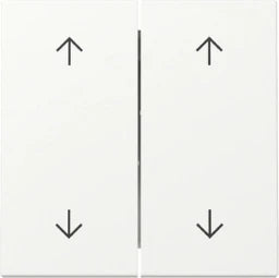 GIRA Rocker 2-gang arrows System 55 Pure white m – 329727