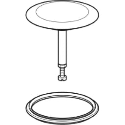 GEBERIT GE Valve Plug for PushControl, chrome – 245.439.21.1