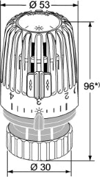 HEIMEIER Heimeier Thermostatic Head - K with direct connection, for Vaillant – 9712-00.500