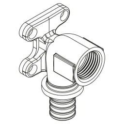REHAU REHAU Wall Bracket RAUTITAN RX+ 16 - Rp 1/2 with square wall plate - 14563671001