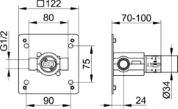 KEUCO Keuco Collection Plan S, Einbauteil – 59916000075