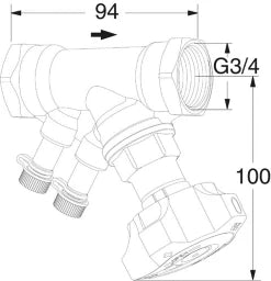 TA TA STAD Control Valve 3/4" without drainage adapter, 52851020 – 52 851-020