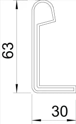 OBO Protective cap for cable ladder H60mm Polyethylene pastel orange RAL 2003 – 6222537