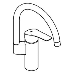 GROHE Grohe Eurosmart Single-Lever Kitchen Faucet High Spout Chrome – 33 202 003