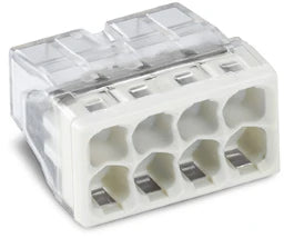WAGO COMPACT Verbindungsdosenklemme 8-polig max. 2,5 mm², transparent/grau – 2273-208