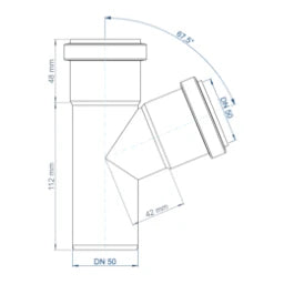 POLOPLAST PP Branch Fitting POLO-KAL NG DN 50/50/67Degree – 02216