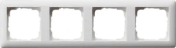 GIRA Frame 4-gang Standard 55 pure white matt – 021404