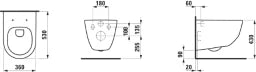 LAUFEN Laufen WC-Pack WC+S&D+Mounting strip + Fasteners. WC 2096.6 S&D:Slim,removable,Stainless Steel Fasteners. – H8669570000001