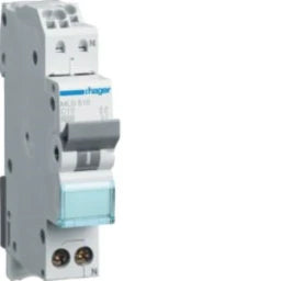 HAGER Miniature Circuit Breaker 1P+N 6kA C-10A QC 1M – MLS510
