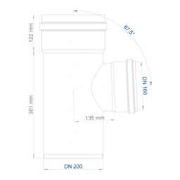 POLOPLAST PO Branch POLO-KAL NG DN 200/160/87 Degrees – 02972
