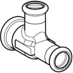 GEBERIT GE Mapress Brass Tee, reduced outlet d22 x 18 x 18mm – 61195