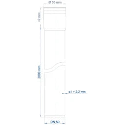 POLOPLAST PO Steckmuffenrohr POLO-KAL 3S DN 50/2000 – 102405