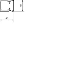 HAGER LF Trunking made of PVC LF 40x40mm traffic white – LF4004009016