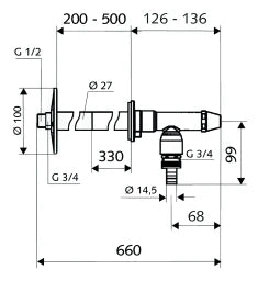 SCHELL SCHELL Polar Set m.Steckschlüssel-Obert. + Comfort Griff, Anschluss Messing 1/2" – 03 997 03 99