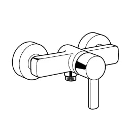 KLUDI Kludi Zenta EH-Mischer-Brausearmatur DN15, chrom – 388700575