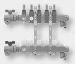 VOGEL&NOOT FLOORTEC Stainless Steel Manifold Topline for 8 heating circuits – F7MSST084DDCC70