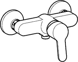 HANSA Hansa Primo Einhand-Brause-Batterie für Wandaufbau, chrom – 4945 0103