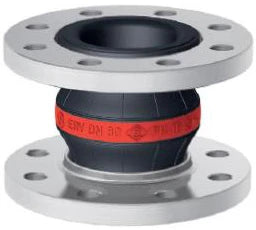 ELAFLEX Elaflex Gi-Kompensator rot PN16 DN 50 I:Butyl/EPDM A:EPDM100Gr.Fl.Stahl verz. – ERV-R 50.16