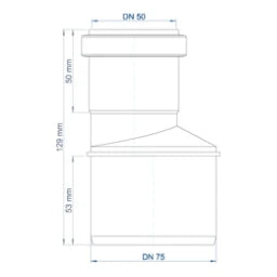 POLOPLAST PO Transition Pipe POLO-KAL NG DN 75/50 – 02283